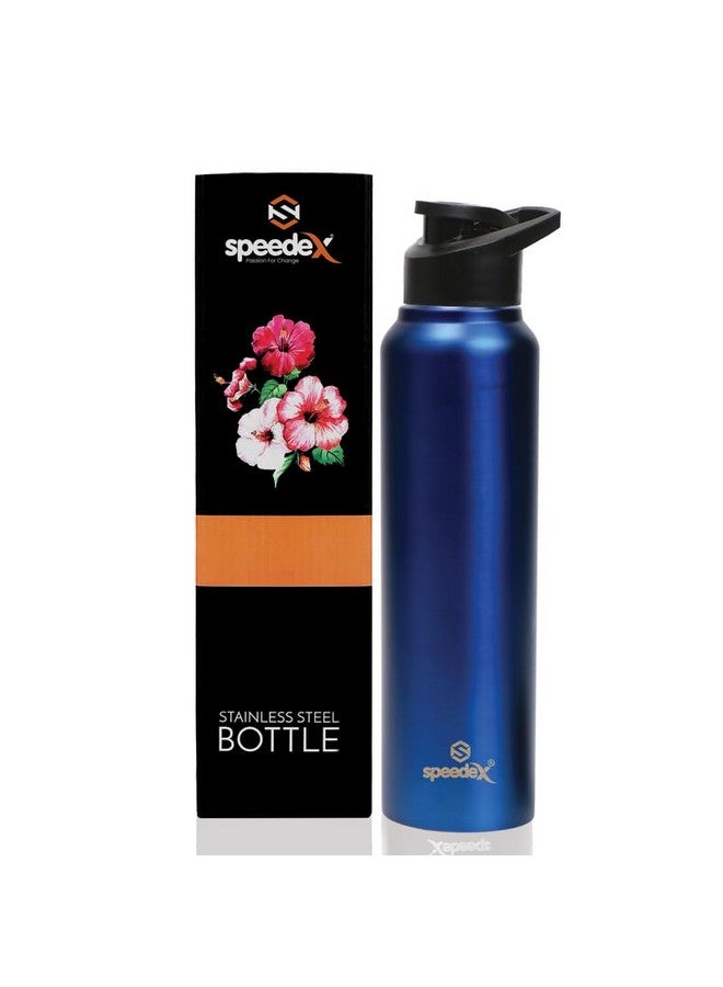 Speedex Stainless Steel Blue Water Bottle 1 Litre with Sipper Cap | Leak Proof & BPA Free | Fridge Safe Bottle for School, Gym, Office | For Boys, Girls, Men, Women, Kids - Image 1