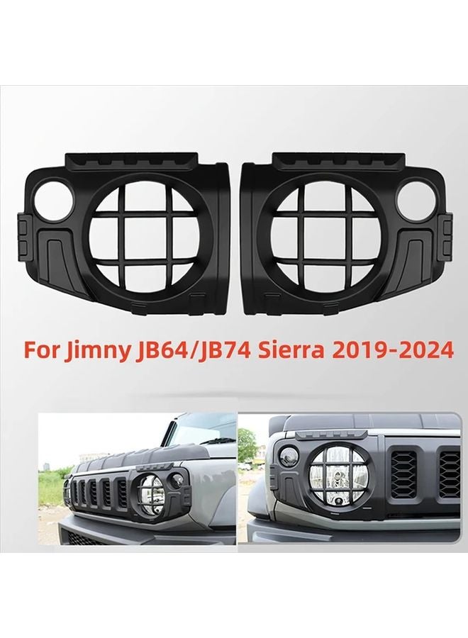 Black Headlight Cover for Suzuki Jimny JB64 JB74W 2019 2023 Protective Cover - Image 1