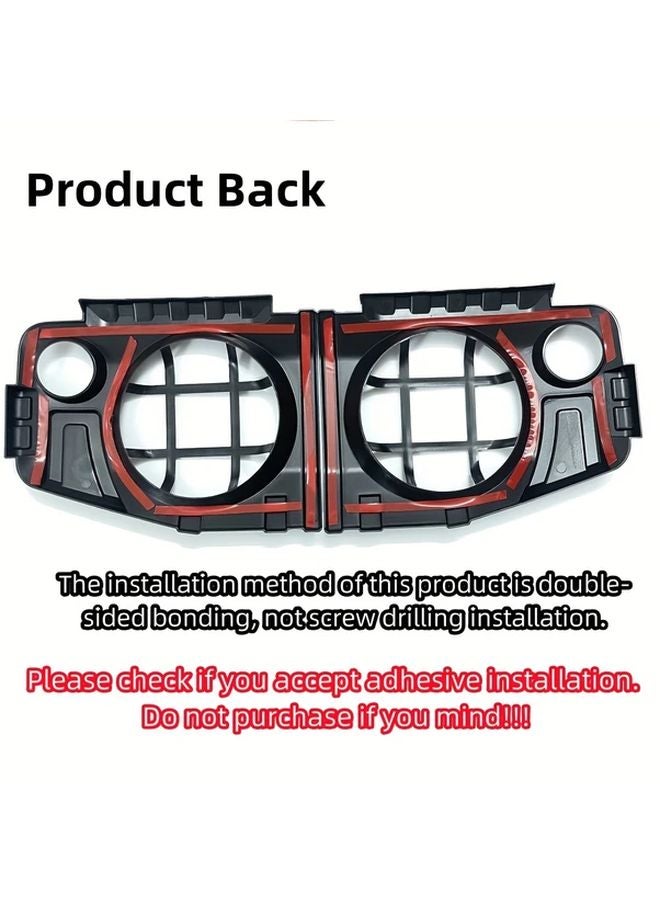 Black Headlight Cover for Suzuki Jimny JB64 JB74W 2019 2023 Protective Cover - Image 2
