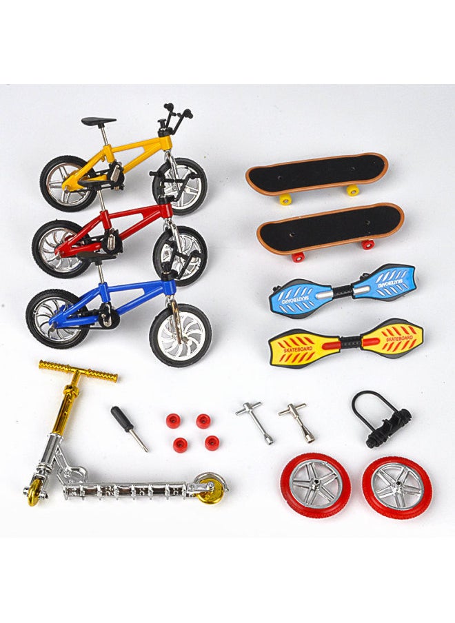 null - Toy Suit Finger Skateboard Bicycle Scooter Scooter Vitality Board Mini Toy-Color:CDH-4B - Image 1