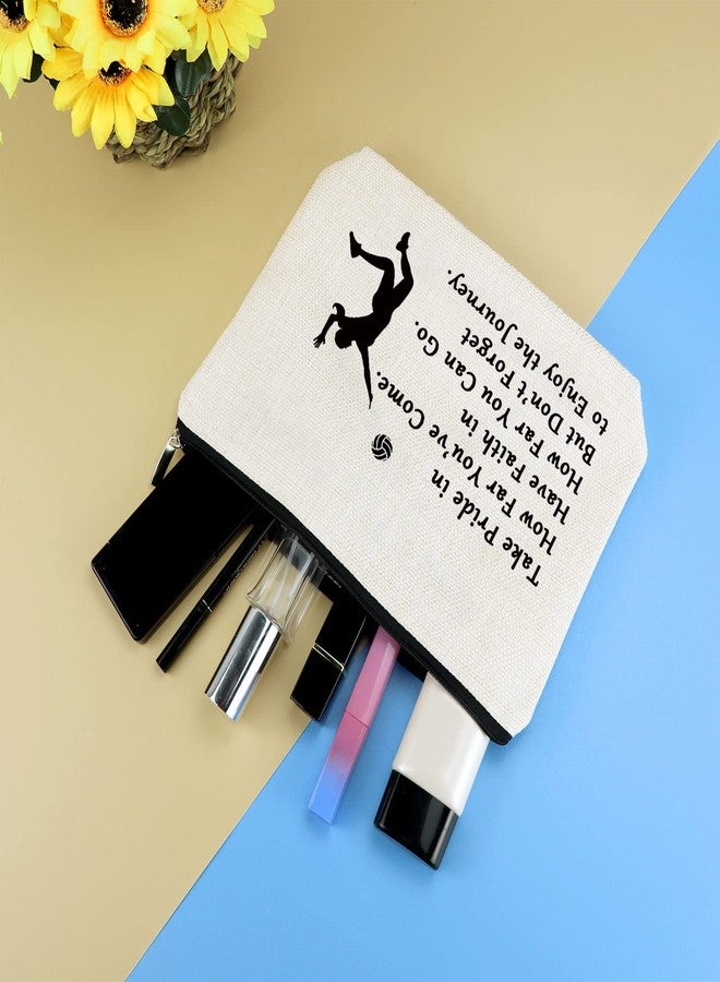 Mikela Volleyball Gifts Makeup Bag Volleyball Team Player Lover Christmas Birthday Graduation Gifts for Daughter Friends Sister Inspirational Present Cosmetic Bag Travel Toiletries Pouch - Image 4