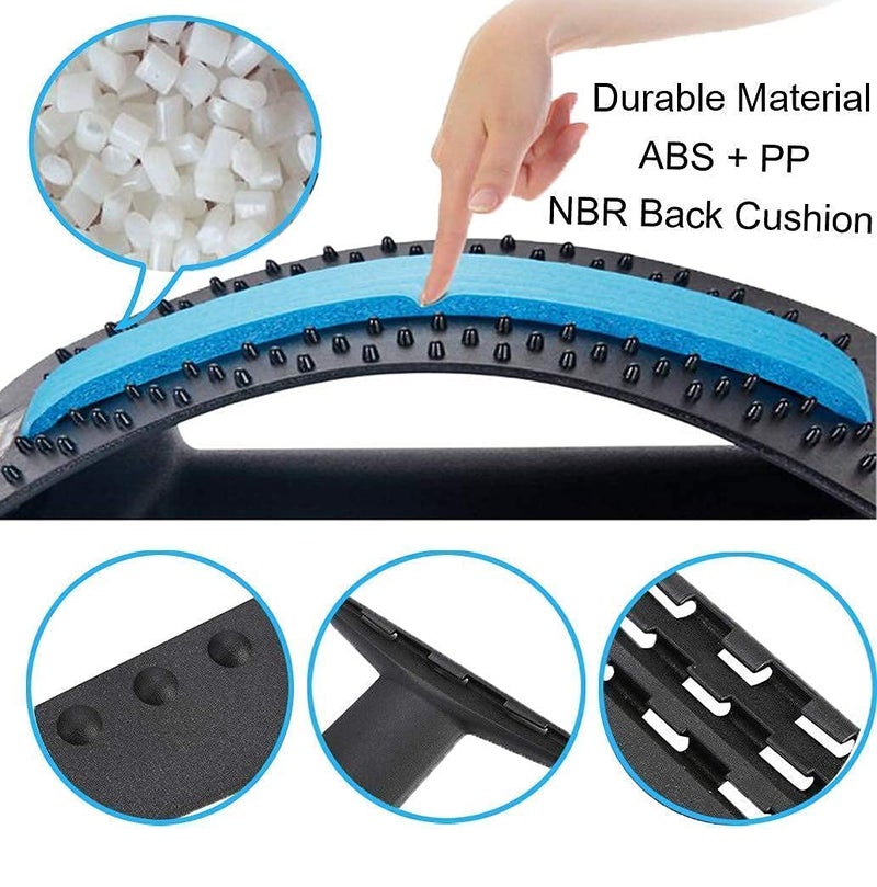 EVK ® Product Back Stretcher Multi-Level Lumbar Region Back Support for Lower & Upper Muscle Pain Relief Spinal Curve Back Relation Device for Bed Chair & Car, Plastic - Image 4