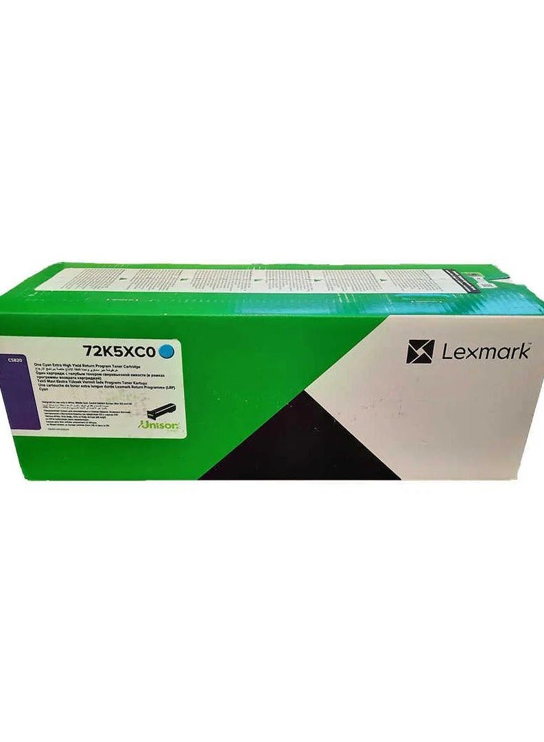 Lexmark CS820 Cyan Extra High Yield Return Programme Toner Cartridge