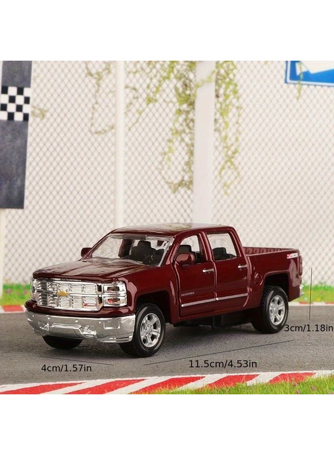 Red Chevrolet Silverado 1 43 Maisto Alloy Model Car Toy Gift For Boys - Image 3
