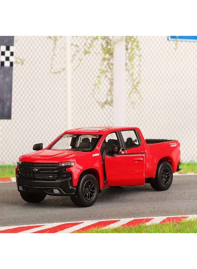 Red Chevrolet Silverado 1 43 Maisto Alloy Model Car Toy Gift For Boys - Image 1