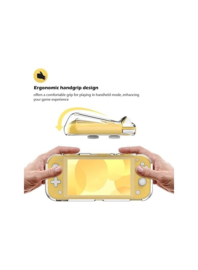 بروماس حافظة شفافة لجهاز نينتندو سويتش لايت، حافظة نحيفة وناعمة من مادة البولي يوريثين الحراري الناعمة المضادة للخدش لجهاز نينتندو سويتش لايت 2019 مع 2 واقي شاشة من الزجاج المقوى - شفاف - Image 5