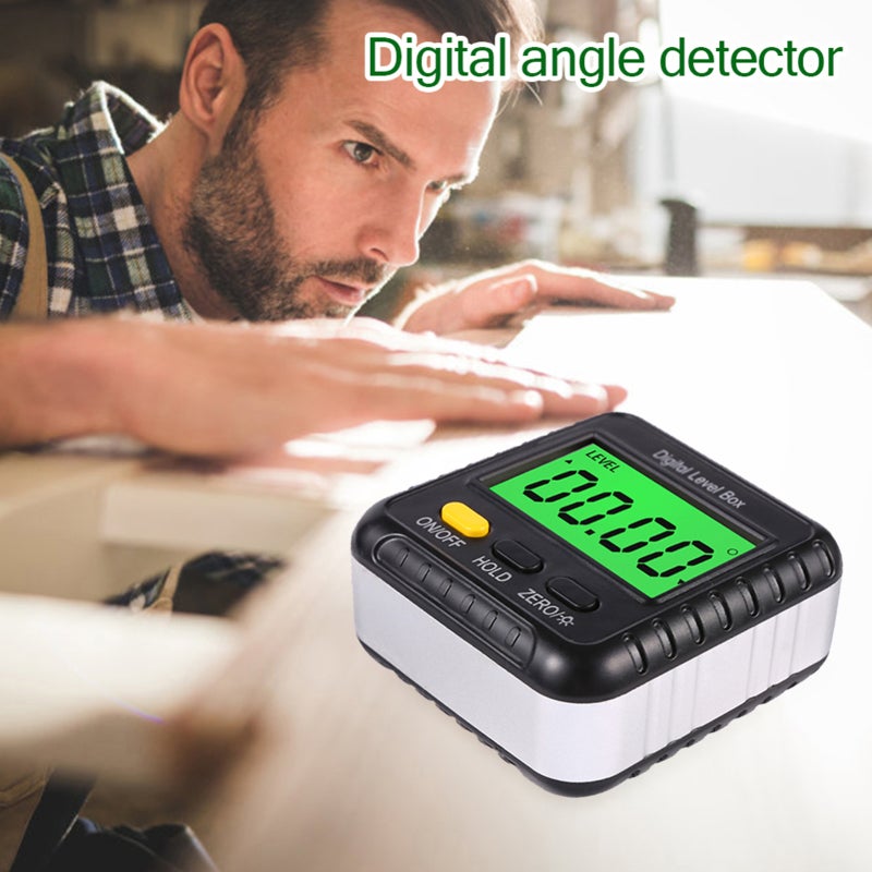 Digital Angle Finder Gauge 360 Degree Mini Digital Protractor Inclinometer Magnetic Angle Cube Electronic Level Box with LCD Display for Construction Automobile Repair Carpenter Craftsman Home - Image 5