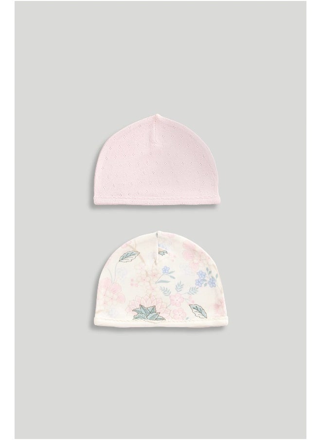 mothercare Blossom Baby Hats - 2 Pack  - Image 1