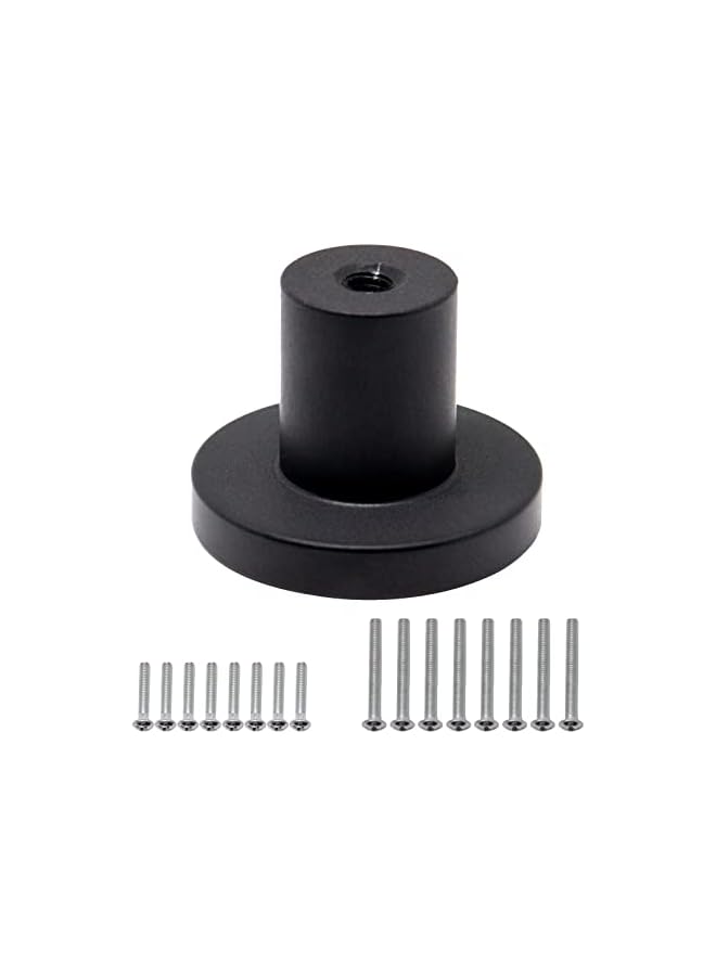 PROMASS promass Closet Door Knobs, Black Cabinet Knobs for Cabinets and Drawers Round Dresser Knobs with Screws 8 Pack - Image 2