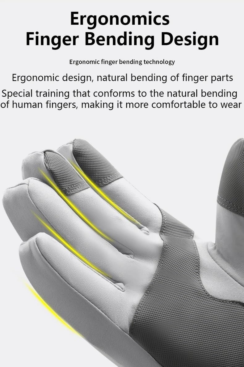 Zebroc Thermal Winter Gloves for Men Women | Waterproof Windproof Warm Fleece Touchscreen Gloves | Anti-Slip Ski, Cycling, Bike, Riding, Outdoor Hand Gloves (Black Grey) - Image 4
