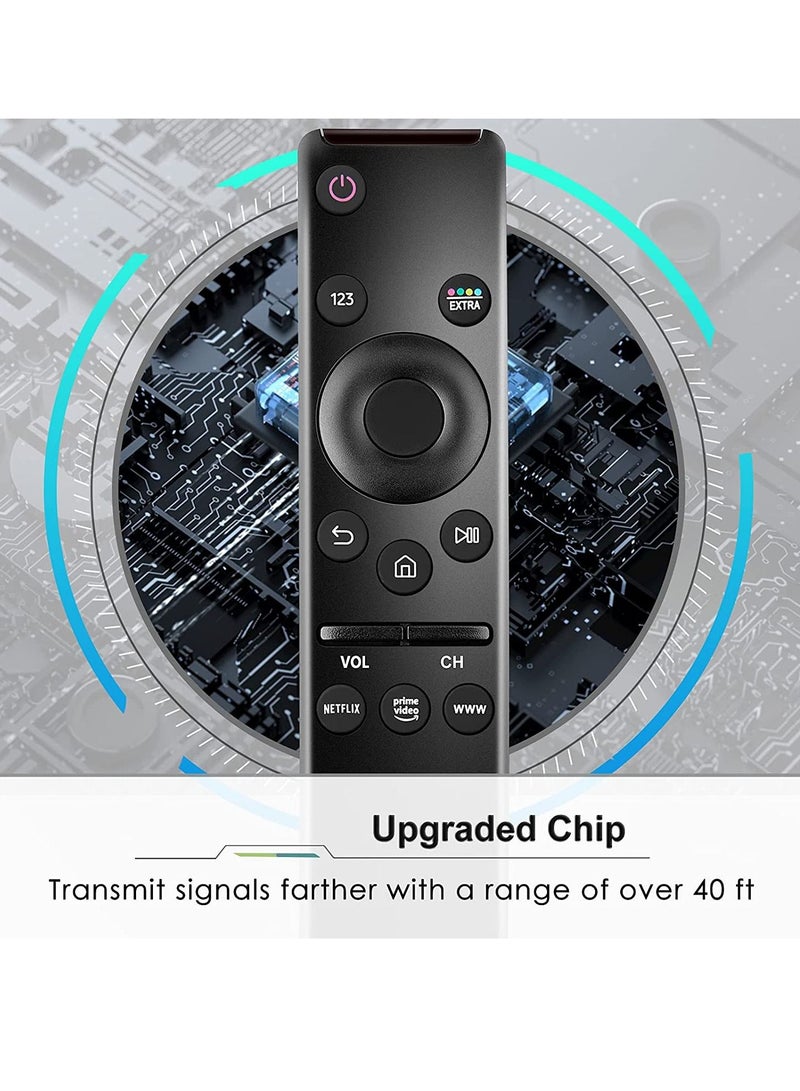 جهاز تحكم عن بعد عالمي متوافق مع جميع تلفزيونات سامسونج LED QLED UHD SUHD HDR LCD فريم منحنية شمسية HDTV 4K 8K 3D ذكية، مع أزرار لـ Netflix و Prime Video و WWW - Image 5