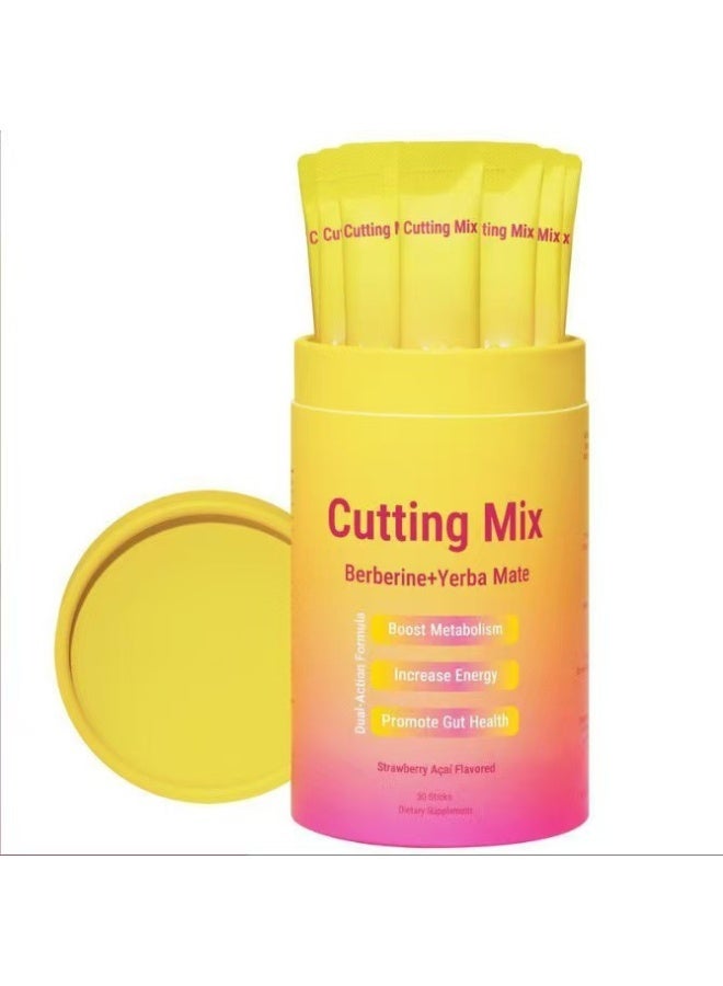 Day Wins Cutting Drink Mix – Satiety u0026 Metabolism Support | Berberine, Chromium, FOS, Yerba Mate u0026 5-HTP | Gut Health u0026 Energy | Sugar-Free, Vegan, Non-GMO | Strawberry Açaí | 30 Sticks - Image 1