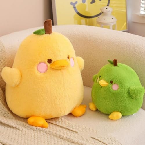 OUKEYI 8 20cm Plush Yellow Duck Soft Stuffed Animal ToyCute Fruit Pear Duck Plush Pillow Duck Stuffed Animal Toy for Kids for Boys Girls Birthday Gift Party Sofa Decoration Yellow - Image 5
