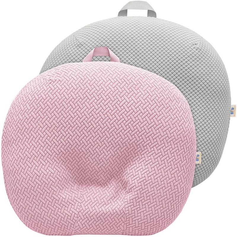BlueSnail Strechy Newborn Lounger Cover, Removable and Ultra Soft Sung Fitted Baby Lounger Slipcover by BlueSnail (2 Pack, Pink+Light Gray) - Image 1