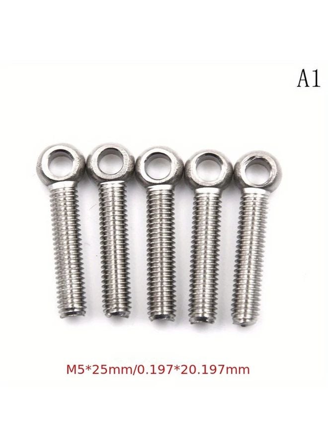 Model A1 Stainless Steel Heavy Duty Lifting Eye Bolt M5 M6 M8 M10 M12 Machine Hardware - Image 1