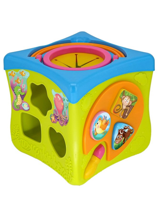 Kiddieland Kiddieland: Light & Sound: Activity Cube - Music & Animal Themed Interactive Toy, 6 Activities, Shapes Sorter, Piano Keys, Kids & Toddlers Ages 1 +  - Image 1