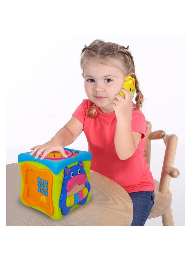 Kiddieland Kiddieland: Light & Sound: Activity Cube - Music & Animal Themed Interactive Toy, 6 Activities, Shapes Sorter, Piano Keys, Kids & Toddlers Ages 1 +  - Image 4