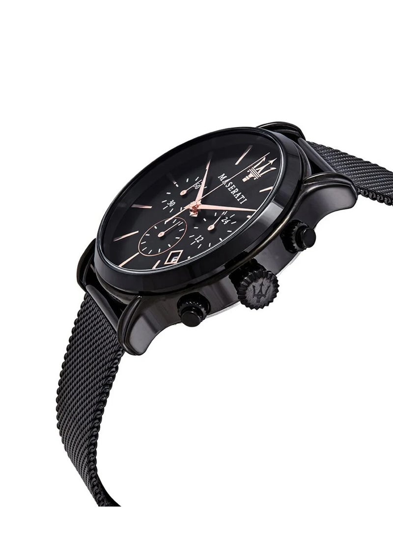 Maserati Epoca Men's Analog Quartz Black Stainless Steel Mesh Watch R8873618006 - 42mm - Image 2