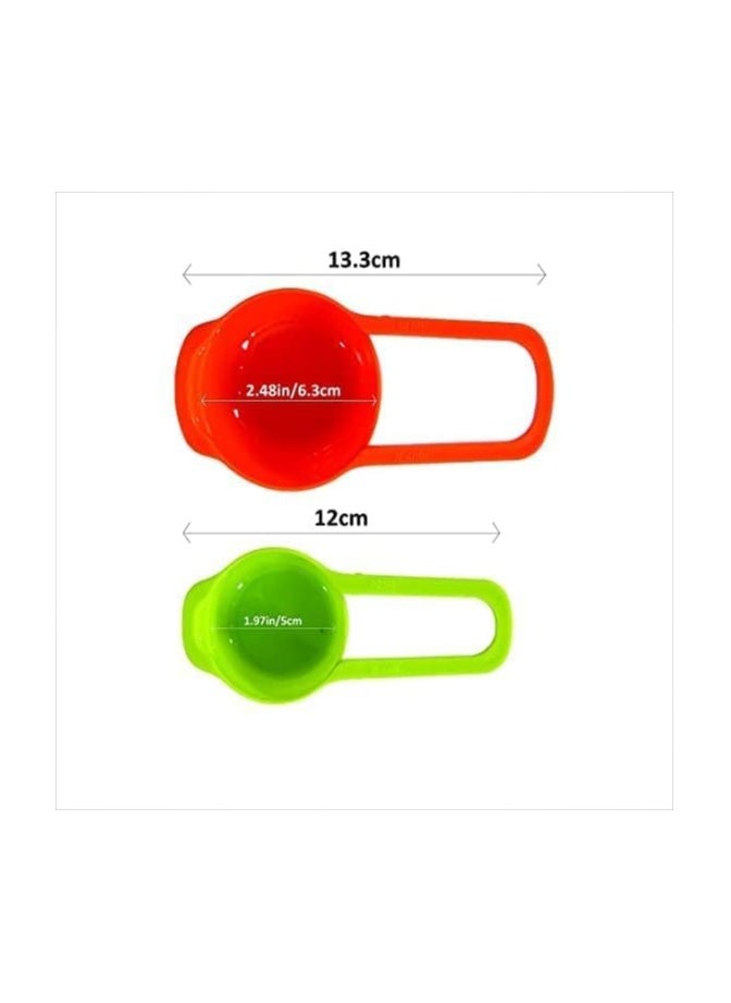 Generic - Plastic 6 pcs measuring spoon cup set with different capacity - Image 1