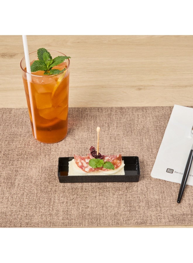 Restaurantware 5.2 × 1.8 بوصة أطباق تذوق صغيرة، 100 طبق بلاستيكي مستطيل قابل للتصرف - متين، أنيق، أطباق تقديم مقبلات بلاستيكية سوداء، للحلويات أو المقبلات في الحفلات - Image 3