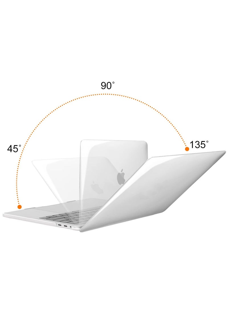 Hard Shell Case Protective Snap On Cover Compatible with Apple MacBook Pro 15 inch 2019 2018 2017 2016 Release A1990 A1707 with Touch Bar and Touch ID (Crystal Clear)  - Image 3