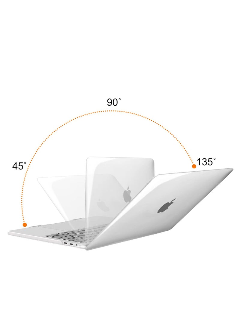 Generic - Hard Shell Case Protective Snap On Cover Compatible with Apple MacBook Pro 15 inch 2019 2018 2017 2016 Release A1990 A1707 with Touch Bar and Touch ID (Crystal Clear) - Image 1