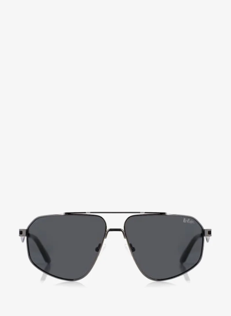 لي كوبر Polarized Sunglasses Gun Frame Grey Mirror Lens 60mm  - LCU10243C3