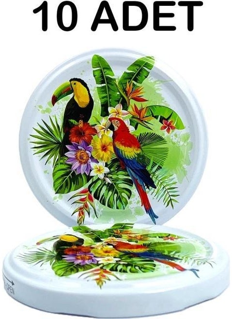 Tiesa Home Colorful Metal 10 Pieces Jar Lid 82 mm  - Image 2