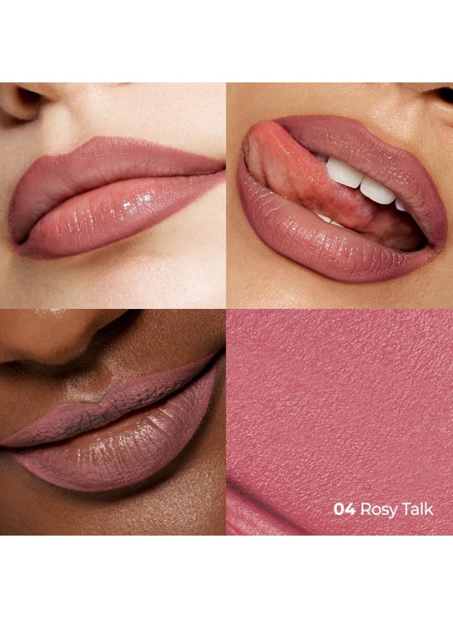 Laka Lip Liner - Smooth & Blendable Soft Matte Lip Contour Pencil for Shaping & Overlining Lips | Waterproof Formula, Oil-Cleanse Off, Long-Lasting Wear | #04 Rosy Talk (Warm Rosy Pink) - Image 2