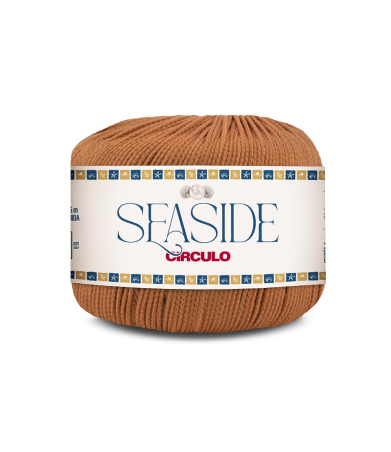 CÃRCULO CIRCULO Seaside Yarn Perfect for Beachwear Bikinis CoverUps QuickDrying Lightweight Fingering Weight 100 Polyamide 1804 yds 50g 7370 Caramel - Image 3
