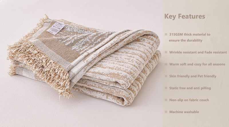 Erke Couch Cover Sheet Blanket, 3-Seat Standard Size Sofa Cushion Slip Covers, L Shape Sectional Furniture Decor Protector, Machine Washable Chenille Slipcover for Pets Dogs Cats - Image 2