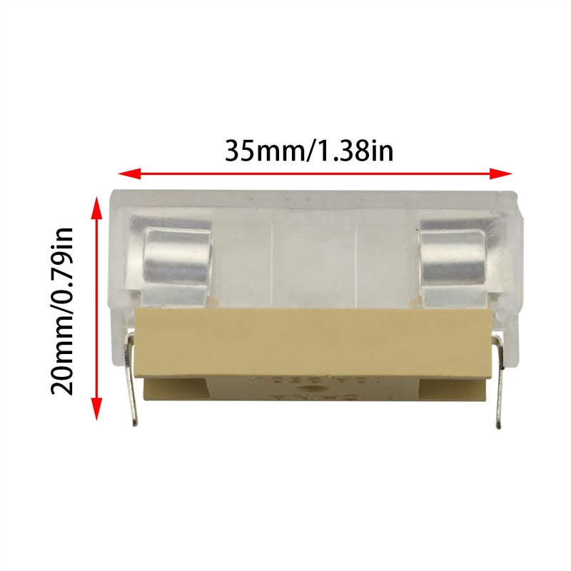 klarako 8PCS 6 X 30mm Fuse PCB Panel Mount Holder Case 250V 10A Dual Terminals - Image 2
