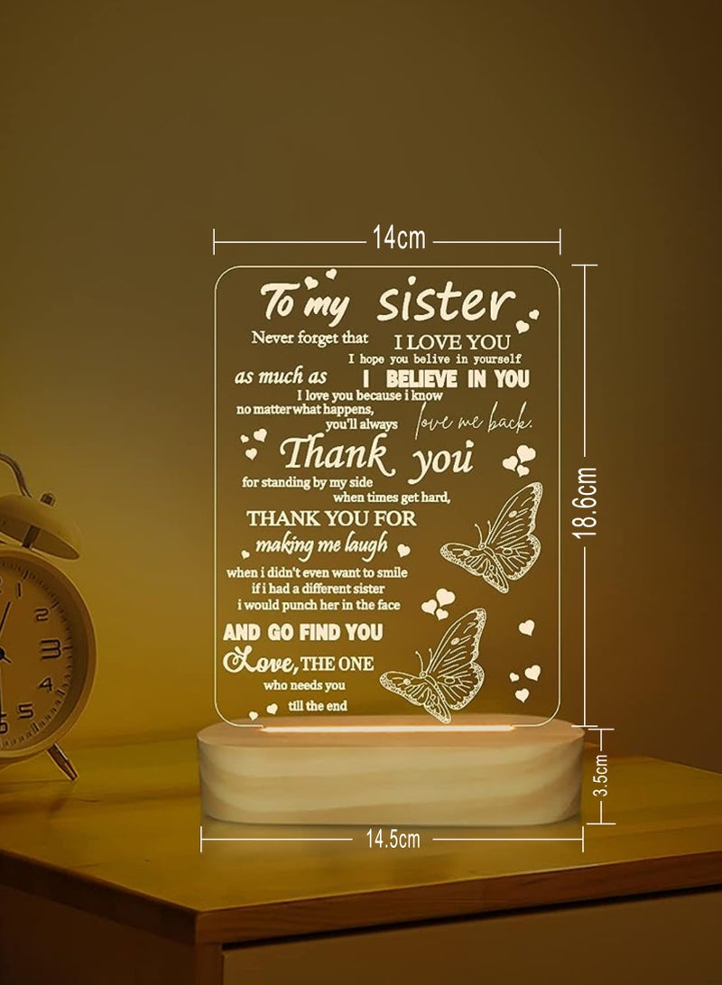 RARELY مصباح طاولة LED ثلاثي الأبعاد لهدايا أختي لهدايا أختي للفتيات والنساء هدية عيد ميلاد عيد الأم - Image 2