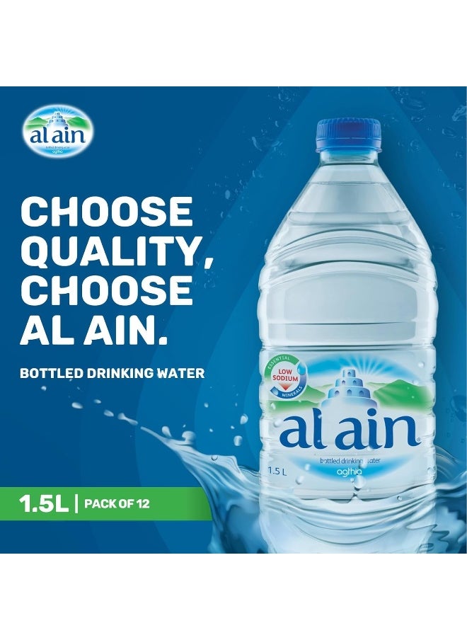 Al Ain Water 1.5L, Pack of 12, Low Sodium Water, Balanced Mineral Composition Nourishing Al Ain Water - pzsku/ZC76646CDA88F3B8848DDZ/45/_/1738821923/572ccb0f-c3ad-4e0a-a2de-a4751f3cdea6