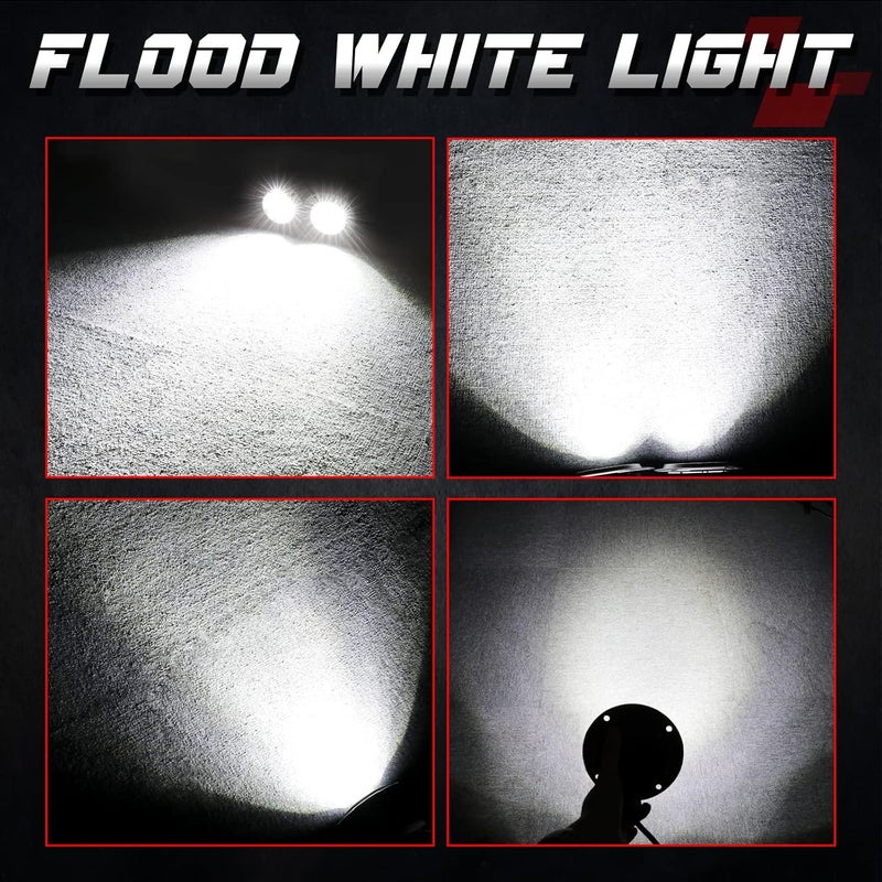 OFFROADTOWN 5'' Flush Mount LED Lights - 2PCS 90W Driving Lights for Trucks, UTV, ATV, SUV, Boat - Image 3