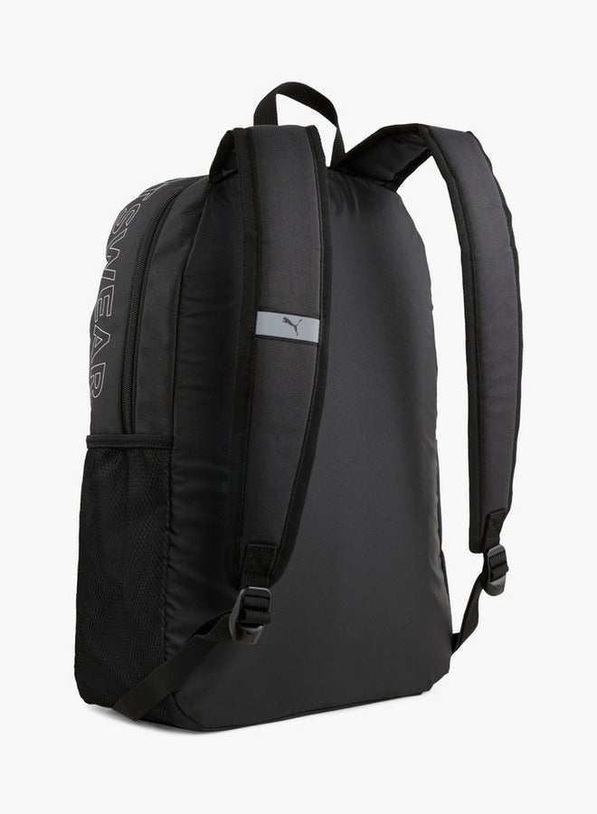 PUMA Puma Logo Print School Backpack with Adjustable Straps and Zip Closure  - Image 3