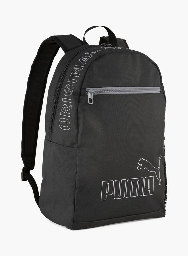 PUMA Logo Print School Backpack With Adjustable Straps And Zip Closure - 30x15x43 CM - Image 1