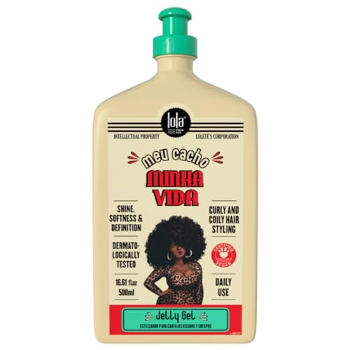 Lola From Rio – Meu Cacho Minha Vida – Moisturizing Jelly Gel for Defined, Bouncy Curls & Waves – Flexible Hold Styling Gel for Curly Hair – 16.91 fl oz - Image 1