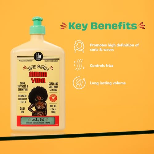 Lola From Rio – Meu Cacho Minha Vida – Moisturizing Jelly Gel for Defined, Bouncy Curls & Waves – Flexible Hold Styling Gel for Curly Hair – 16.91 fl oz - Image 3