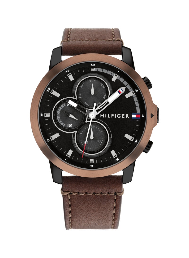 TOMMY HILFIGER Round Analog Men's Black Case Watch - 1792152  - Image 1