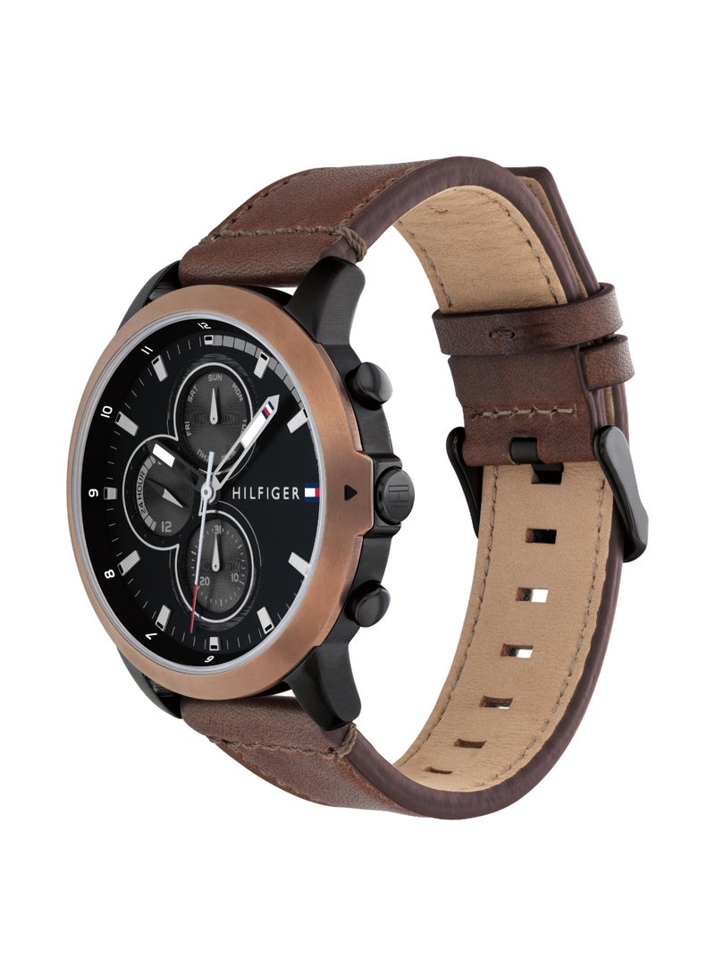 TOMMY HILFIGER Round Analog Men's Black Case Watch - 1792152  - Image 2