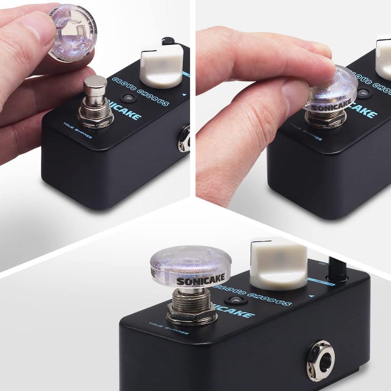 SONICAKE غطاء دواسات سونيك كيك شفاف وواضح لدواسات تأثير الجيتار 10 مم 20 قطعة - Image 2