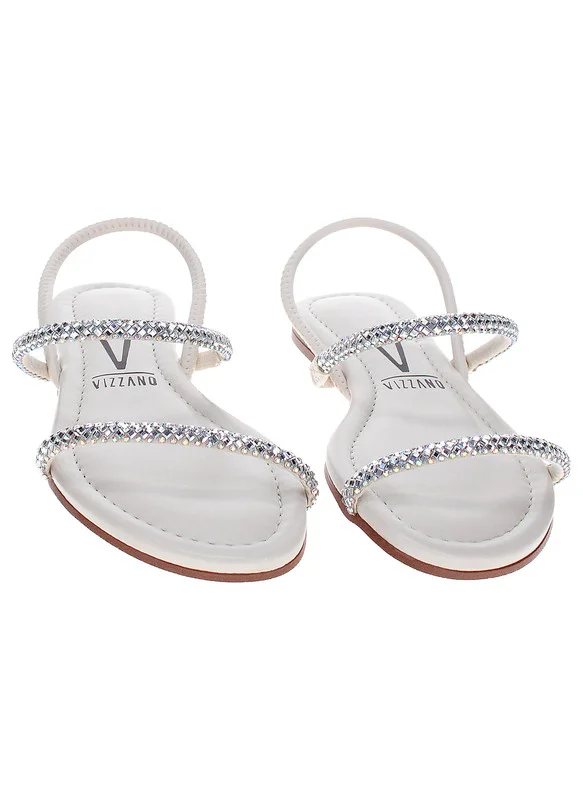 VIZZANO Vizzano Ladies Flat Sandals White | Made In Brazil