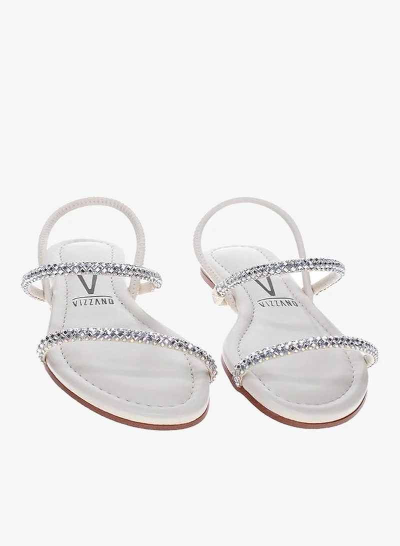 VIZZANO White Flat Sandals for Women – Stylish Ladies Flat Sandals & Comfortable Flat Slippers for Women | Best Price UAE