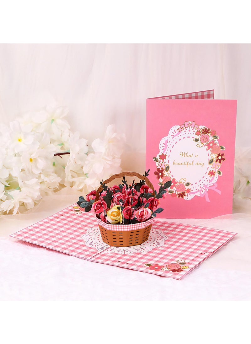 Bouquets Design 3D Pop-Up Card, Greeting Card for Ramadan, Eid, Mother's Day, Birthday, Wedding,  Gift, Sturdy and Solid Cardstock Gift Card with Envelope and Thank You Card - pzsku/ZC7667565E5DAD7DB0311Z/45/_/1720062871/14e7d0bd-dc16-4262-895f-0c5bcd9ce4e0