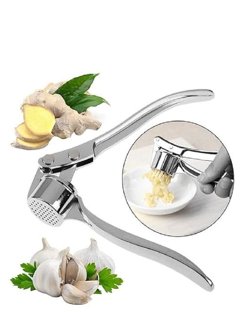 Garlic Crusher Presser Garlic Press Multi-Function Manual Portable Garlic Crusher Curved Garlic Ginger Mincer Stainless Steel Garlic Presser Grinding Slicer Squeeze Press Garlic.