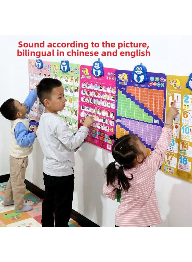 إسكدنيا Baby Sound Wall Chart Baby And Young Children Early Education Cognitive Enlightenment Point Reading Sound Toys Addition Mathematics Digital Wall Sticker-Specifications:Fruit And Vegetable Fresh Style - Image 3