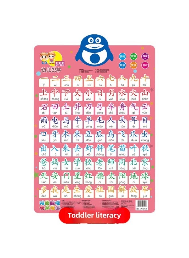 إسكدنيا Baby Sound Wall Chart Baby And Young Children Early Education Cognitive Enlightenment Point Reading Sound Toys Addition Mathematics Digital Wall Sticker-Specifications:Fruit And Vegetable Fresh Style - Image 5