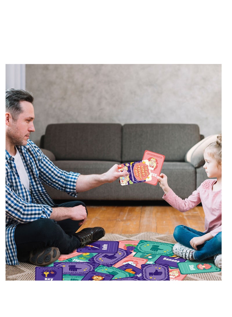 50Pcs  Parent-Child Communication Cognitive Cards, Parent-Child Interactive Children’s Intellectual Development Education Cards - Image 4