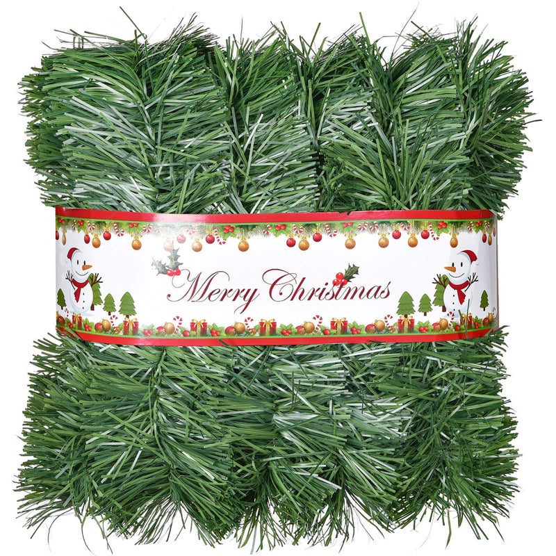 Artiflr 33Ft Christmas Garland Clearance Artificial Pine Garland Greenery Holiday Decor for Home Fireplaces Holiday Party Decoration Outdoor or Indoor